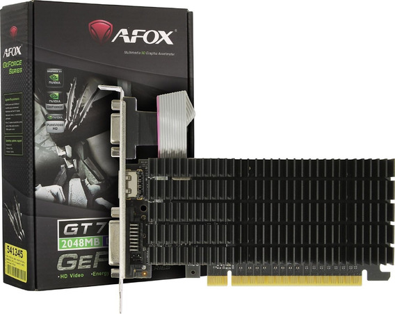 Placa De Video Afox Nvidia Geforce Gt710 Ddr3 2gb 64bits