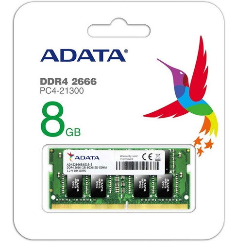 Memoria DDR4 8GB SOODIM Adata Para/Notebook